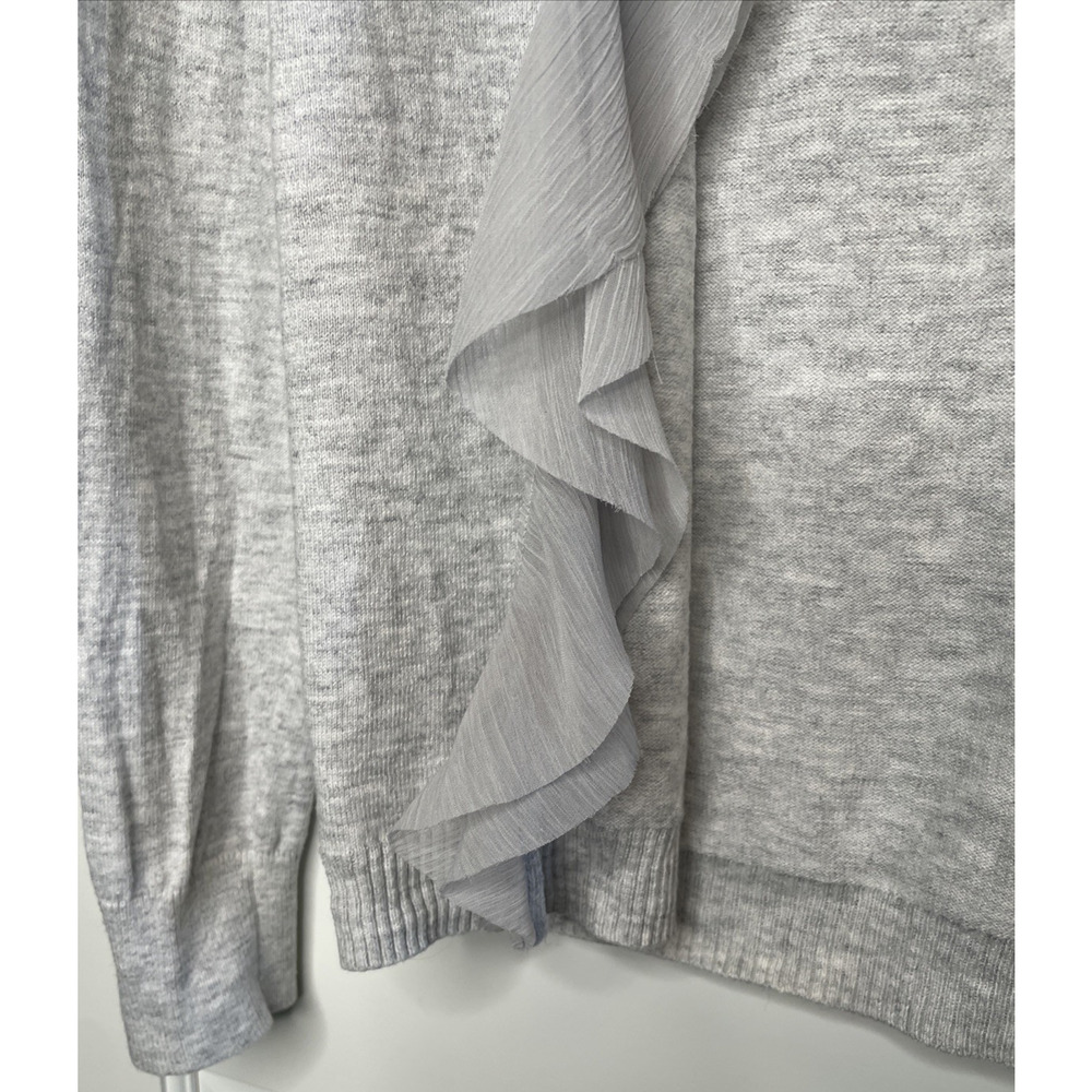 Hollister Y2K Women's Ruffle Open Front Cardigan Sweater Sz L 90s Preppy Girly - Picture 6 of 14